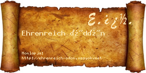 Ehrenreich Ödön névjegykártya